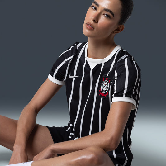 Camisa Corinthians II 26/27 s/n Torcedor Nike Feminina - Preto+Branco