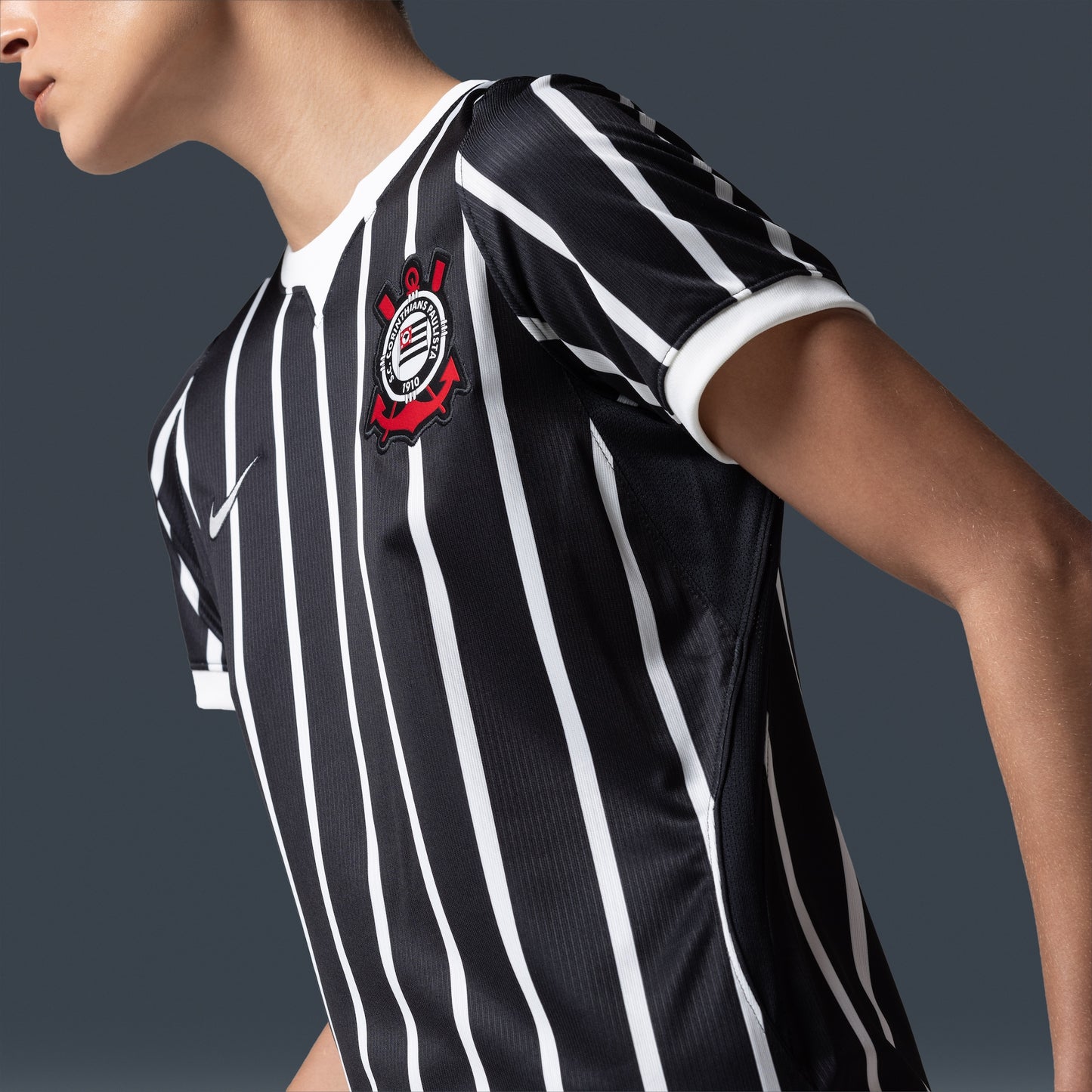 Camisa Corinthians II 26/27 s/n Torcedor Nike Feminina - Preto+Branco