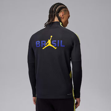 Camiseta Brasil Jordan Manga Longa Strike Elite 2026 Treino Masculina