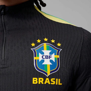 Camiseta Brasil Jordan Manga Longa Strike Elite 2026 Treino Masculina