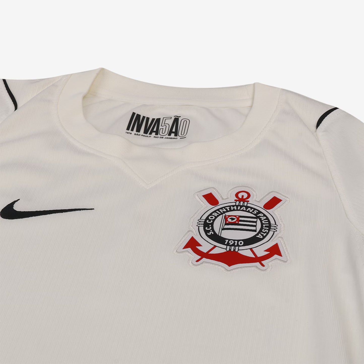Camisa Infantil Corinthians I 26/27 s/n Torcedor Nike - Branco+Preto