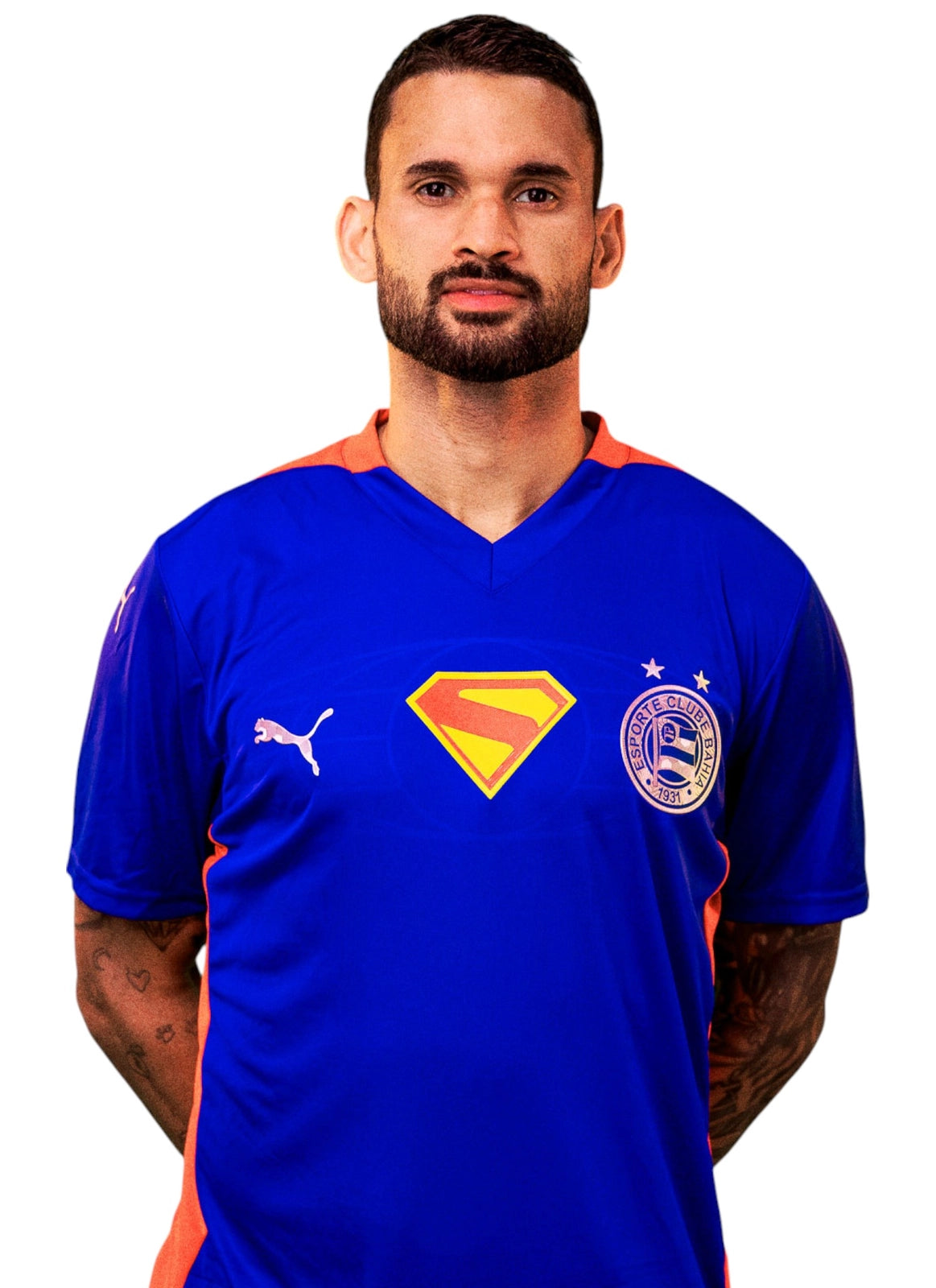 Camisa Superman 2025 Esporte Clube Bahia Puma Azul e Vermelha Masculina