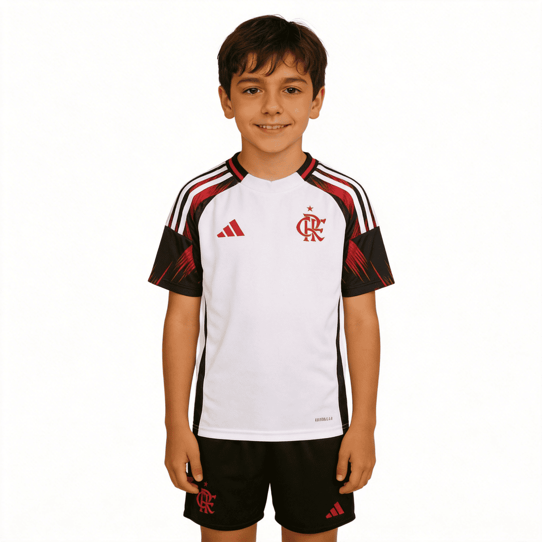 Conjunto Infantil Flamengo 2025/26 - Away