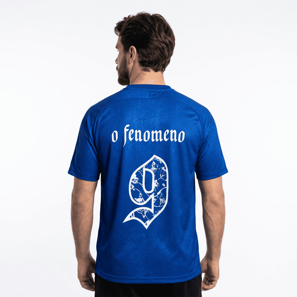 Camisa Retrô "O Fenomeno" Toda a carreira de R9 - em uma única camisa.