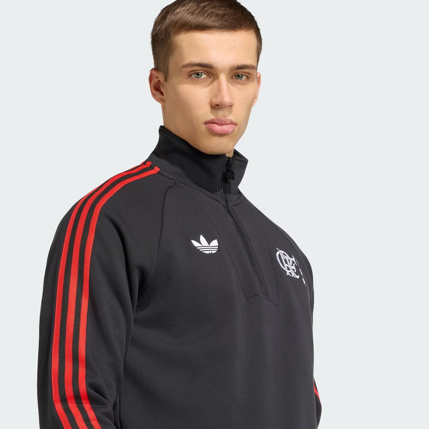 Moletom Flamengo Originals Meio Fecho de Zíper