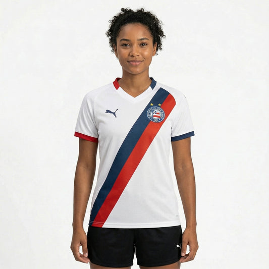 Camisa Torcedor 1 2026 Esporte Clube Bahia Puma Branca Feminina