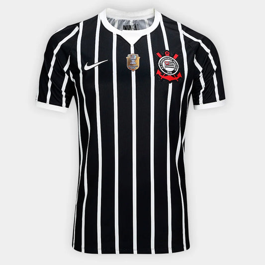 Camisa Corinthians II 26/27 Nike - Patch campeão CDB - Preto+Branco
