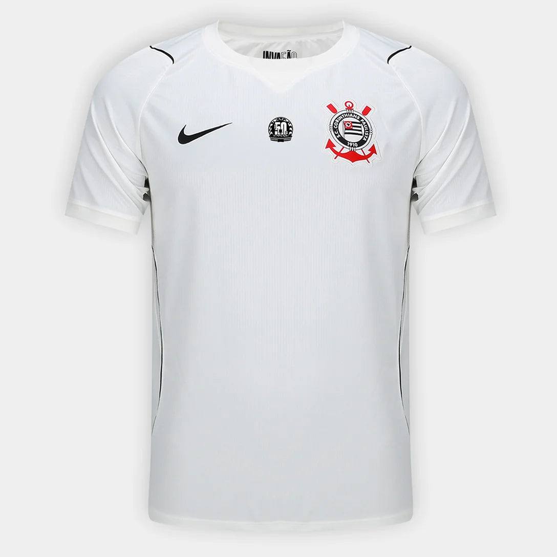 Camisa Corinthians I 26/27 Nike - Patch A invasão - Branco+Preto